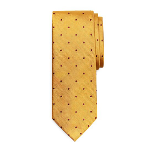 Dot Repp Tie - Gold-Burgundy